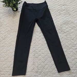 Woobilly Black Full-Length High-Waisted Leggings, Size Large